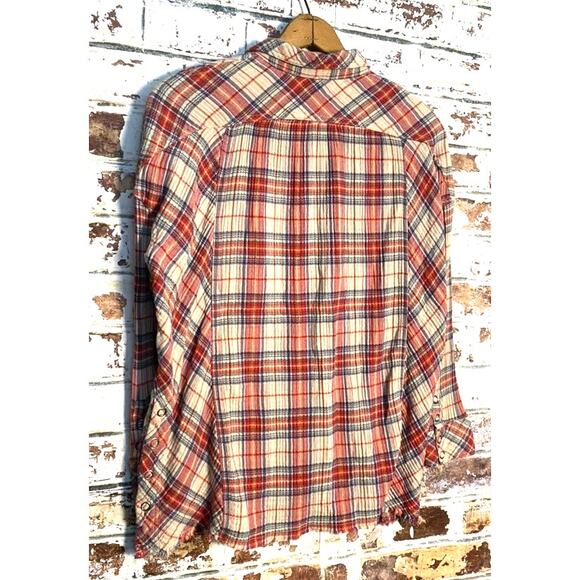 Free People Plaid Blouse in Red and Blue - Picture 14 of 14